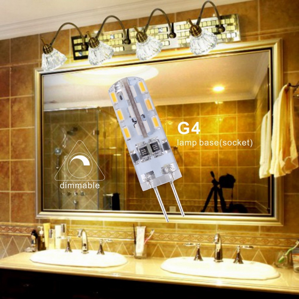 Silica Gel LED JC/G4 Light Bulb 24SMD3014 DC 12 Volts