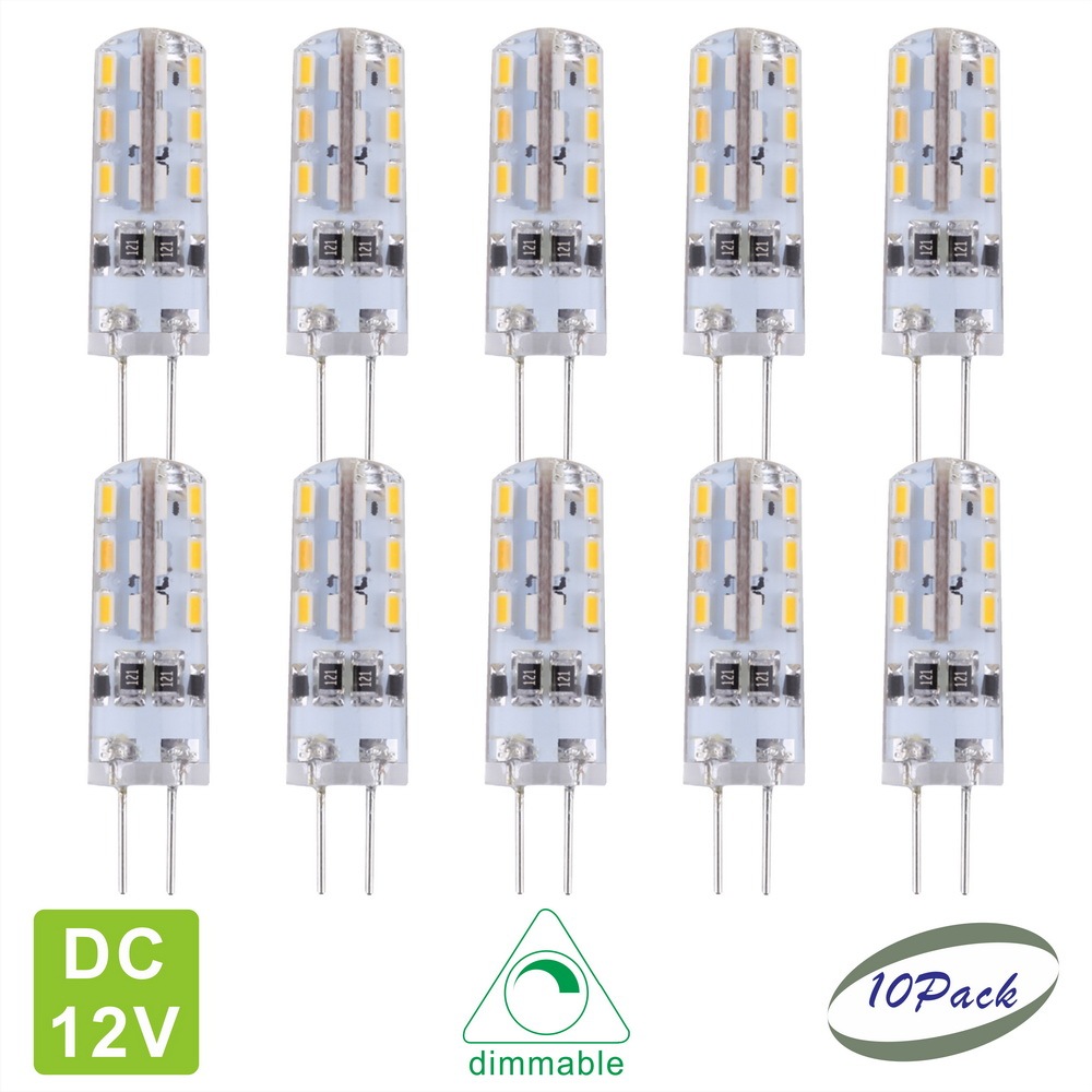 Silica Gel LED JC/G4 Light Bulb 24SMD3014 DC 12 Volts