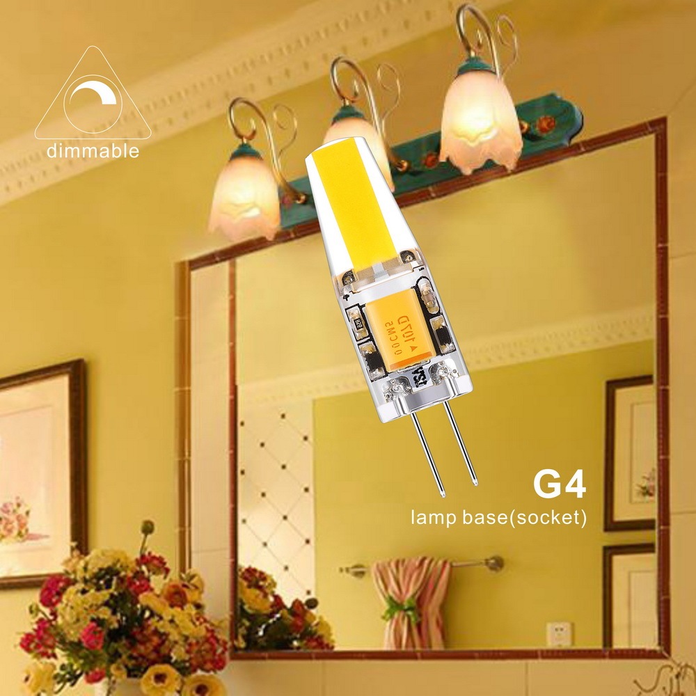 Silica Gel LED JC/G4 Light Bulb COB1505 AC/DC 12 Volts