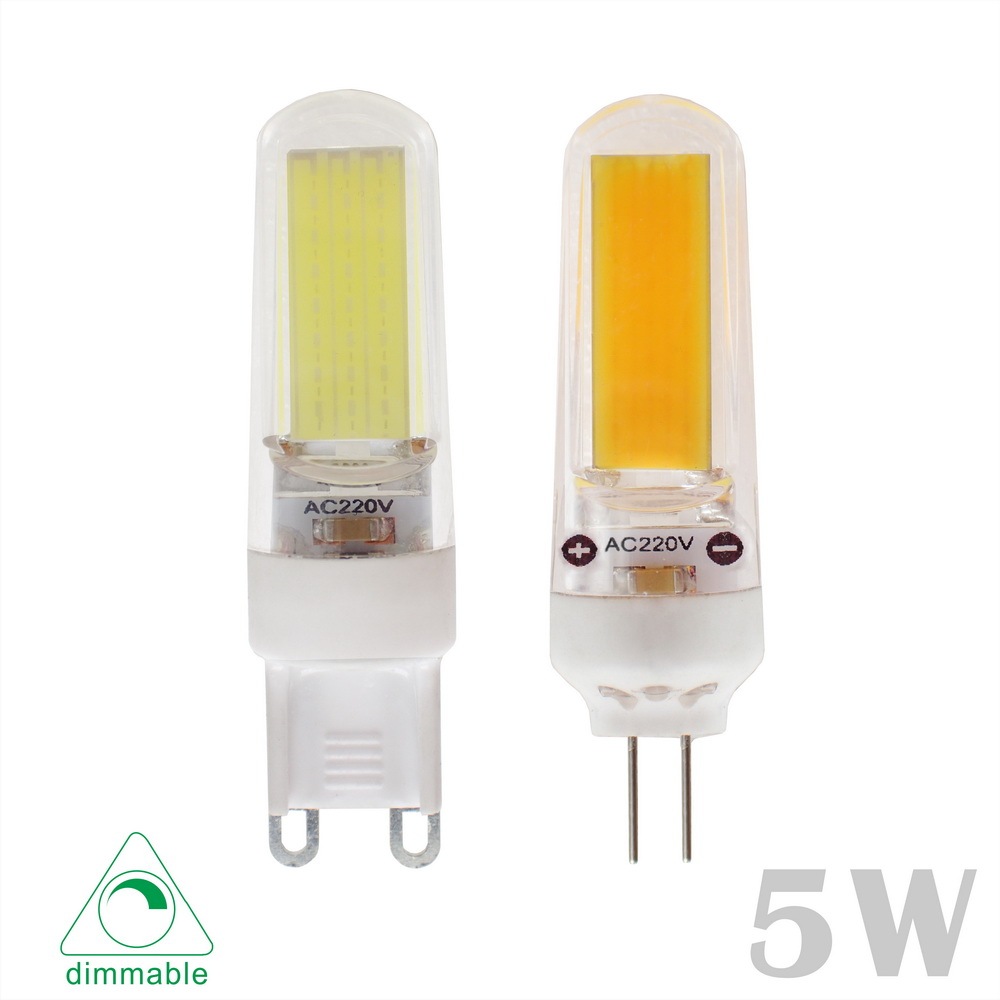 PC LED G9/G4 Light Bulb COB2609 110V/220V 5W Dimmable