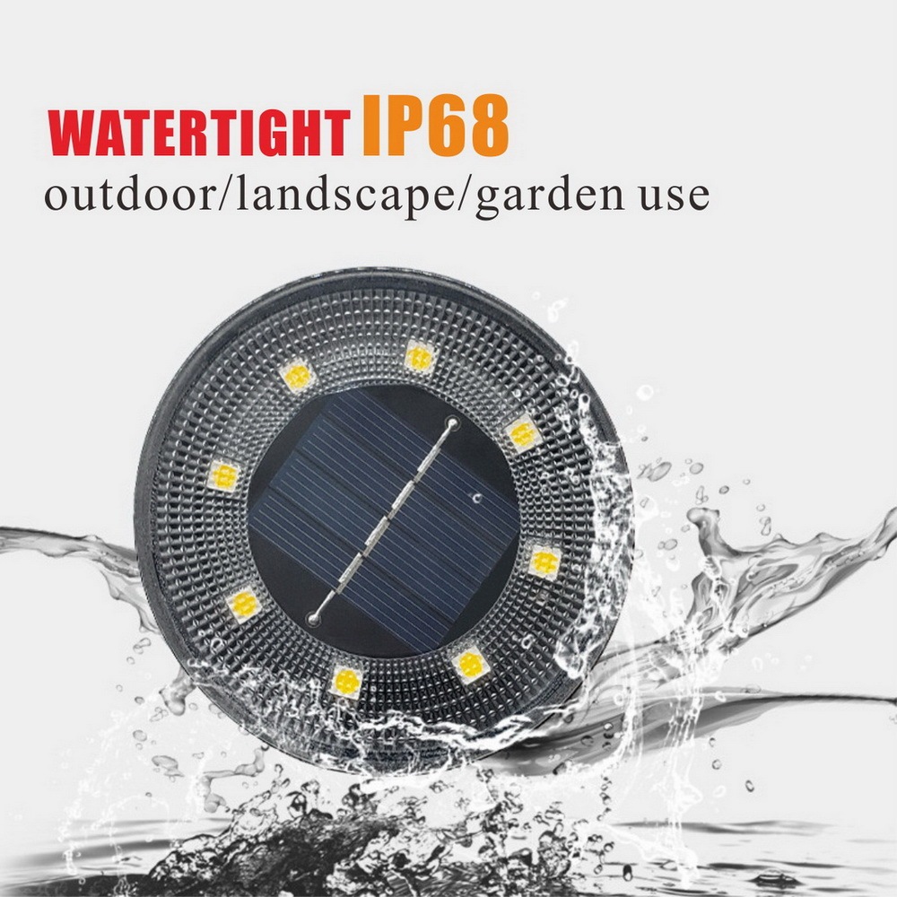 Waterproof Plastic Solar In-Ground Light 3.5 INCH 8SMD IP68