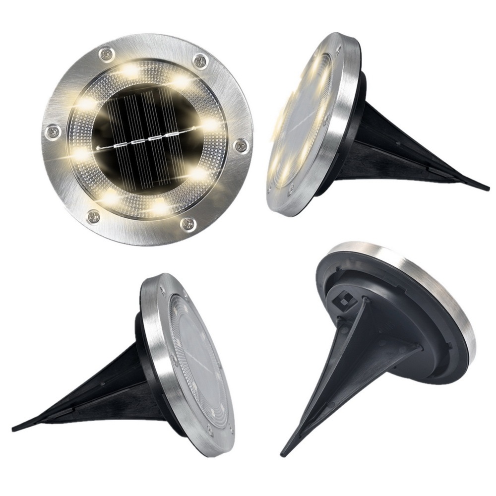 Waterproof PP-Steel Solar In-Ground Light 3.5 INCH 8SMD IP65