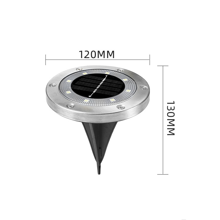 Waterproof PP-Steel Solar In-Ground Light 3.5 INCH 8SMD IP65