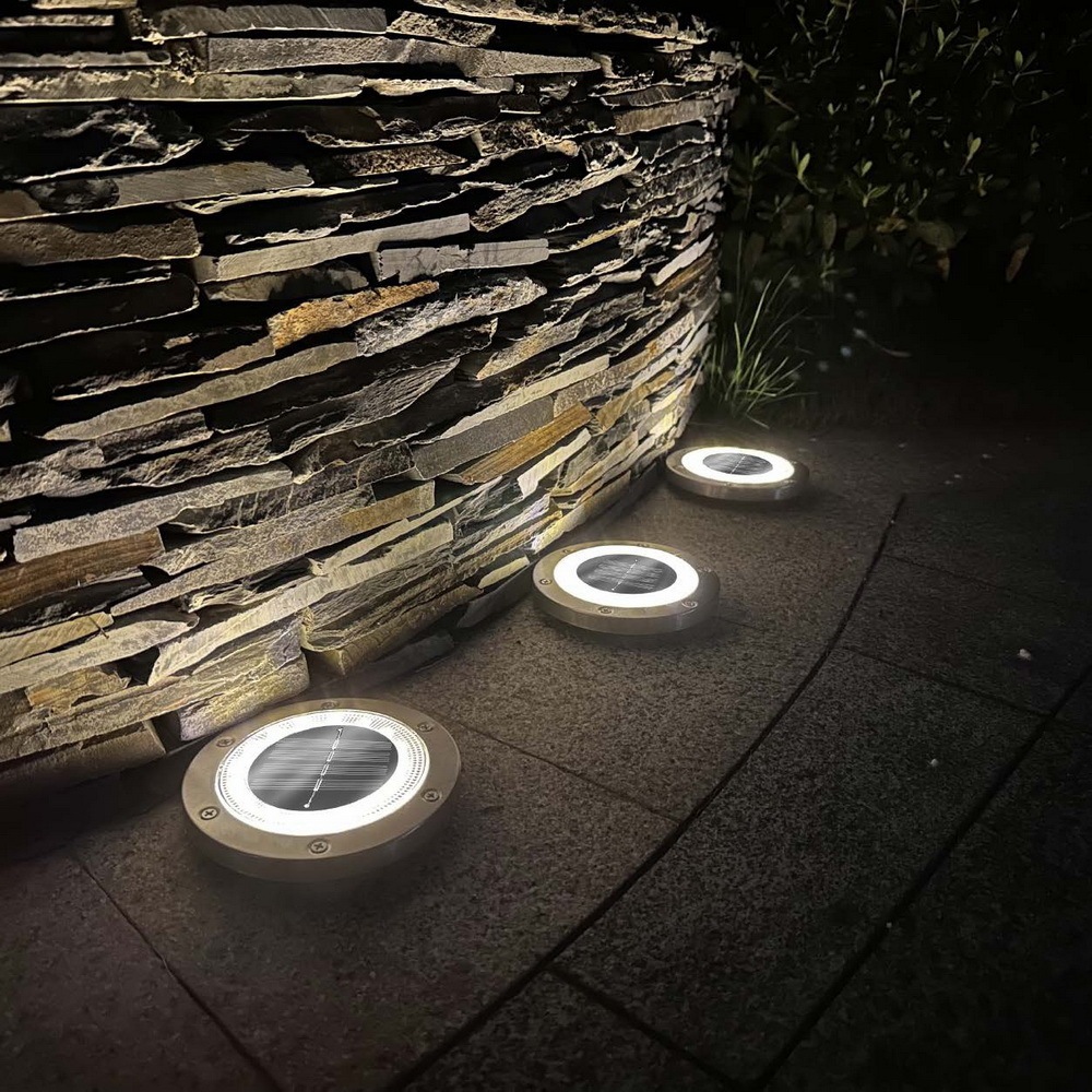Waterproof PP-Steel Solar In-Ground Light 3.5 INCH 8SMD IP65
