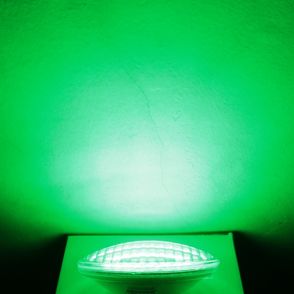 Glass LED PAR36 Light Bulb Flood 9 Watts AC/DC 12 Volts IP67 Waterproof Colorful