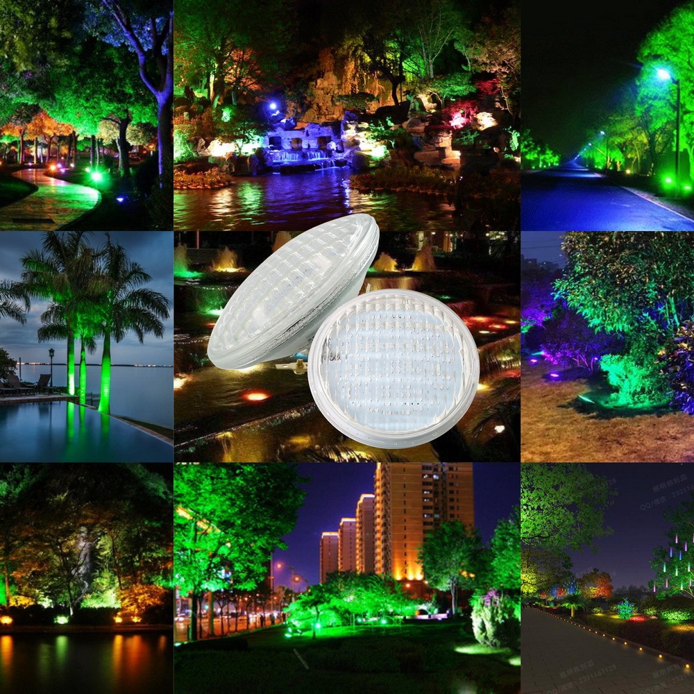 Glass LED PAR36 Light Bulb Flood 9 Watts AC/DC 12 Volts IP67 Waterproof Colorful