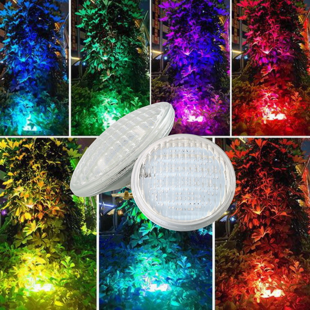 Glass LED PAR36 Light Bulb Flood 9 Watts AC/DC 12 Volts IP67 Waterproof RGB Color Change