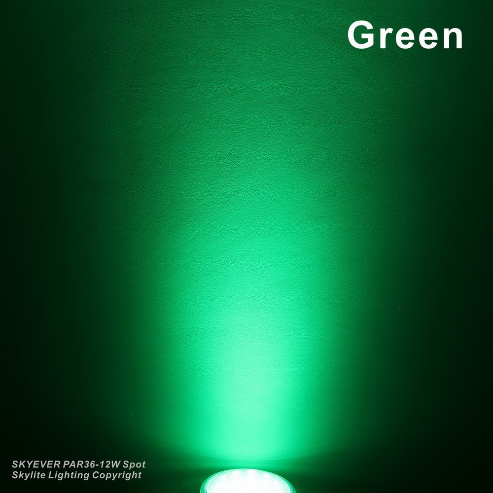 Glass LED PAR36 Light Bulb Spot 12 Watts AC/DC 12 Volts IP67 Waterproof Colorful