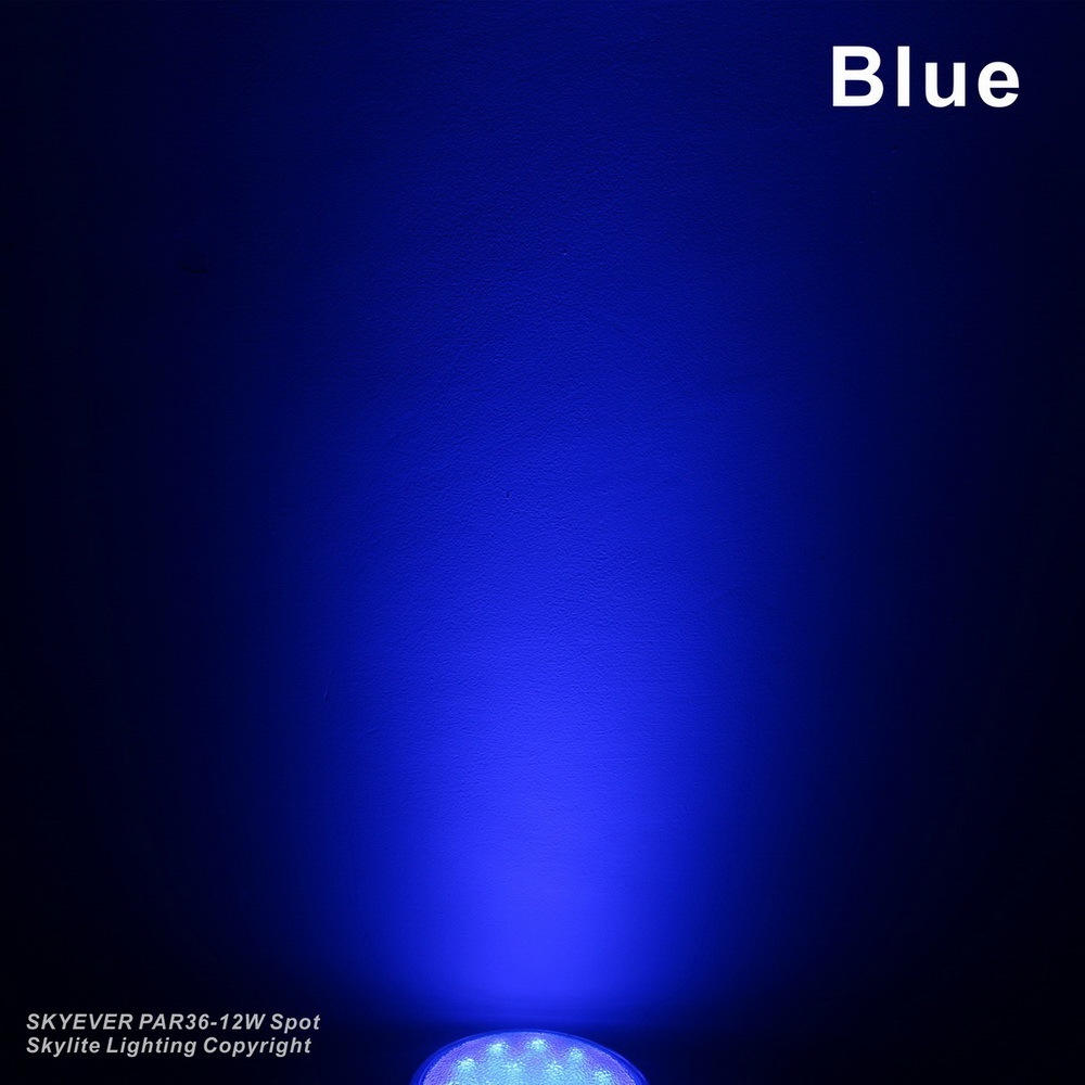 Glass LED PAR36 Light Bulb Spot 12 Watts AC/DC 12 Volts IP67 Waterproof Colorful