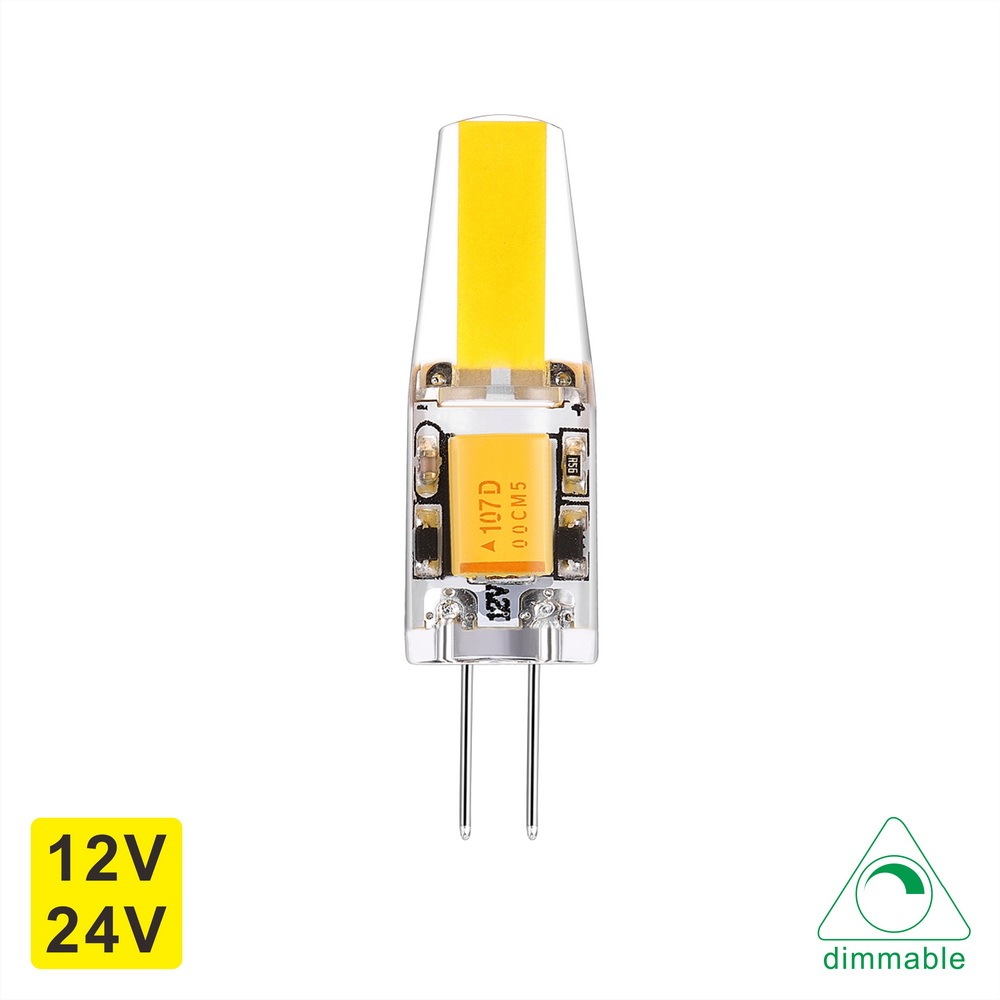 Silica Gel G4 LED JC Lamp Bulb 2 Watts 1505COB AC/DC 12V-24V Dimmable