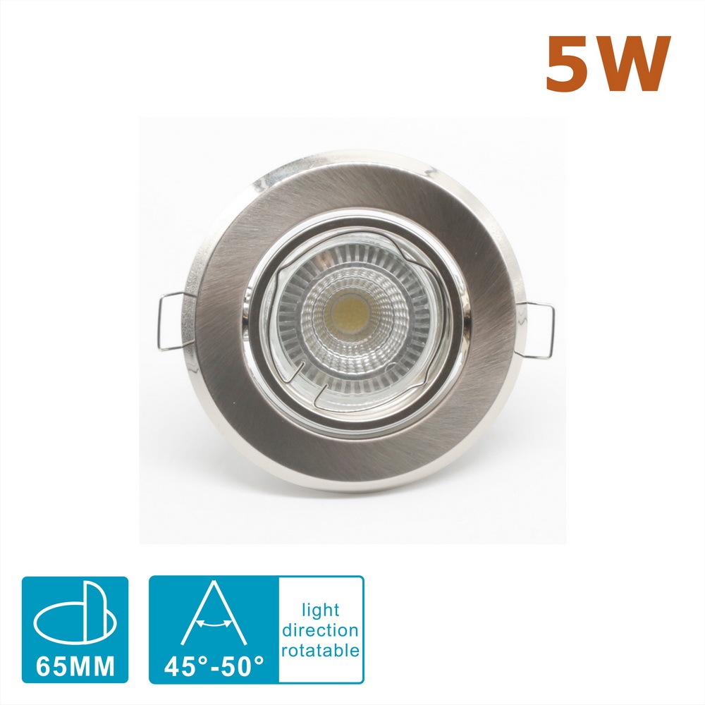 Detachable Spot LED Downlight Fixture 2 Inch MR16/GU10 COB 5 Watts (Iron Frame)