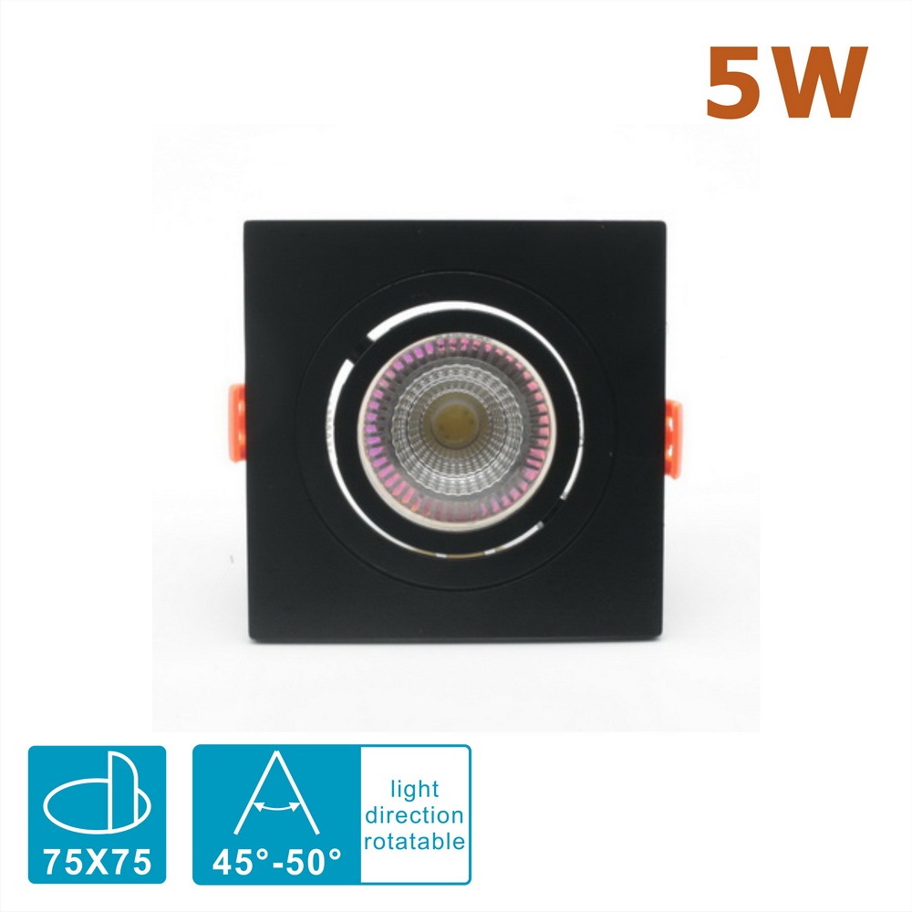 Detachable Spot LED Downlight Fixture 2 Inch MR16/GU10 COB 5 Watts (plastic Frame)
