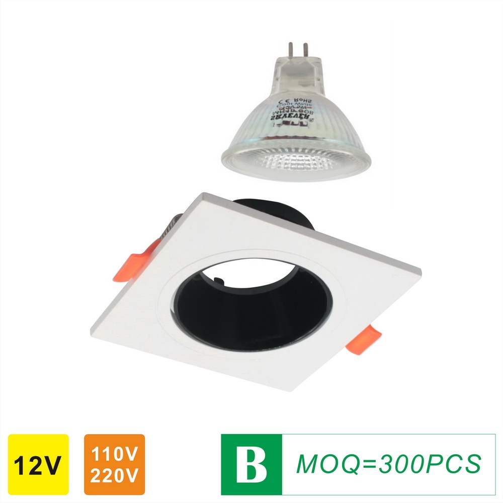 Detachable Spot LED Downlight Fixture 2 Inch MR16/GU10 COB 5 Watts (Aluminum Frame)