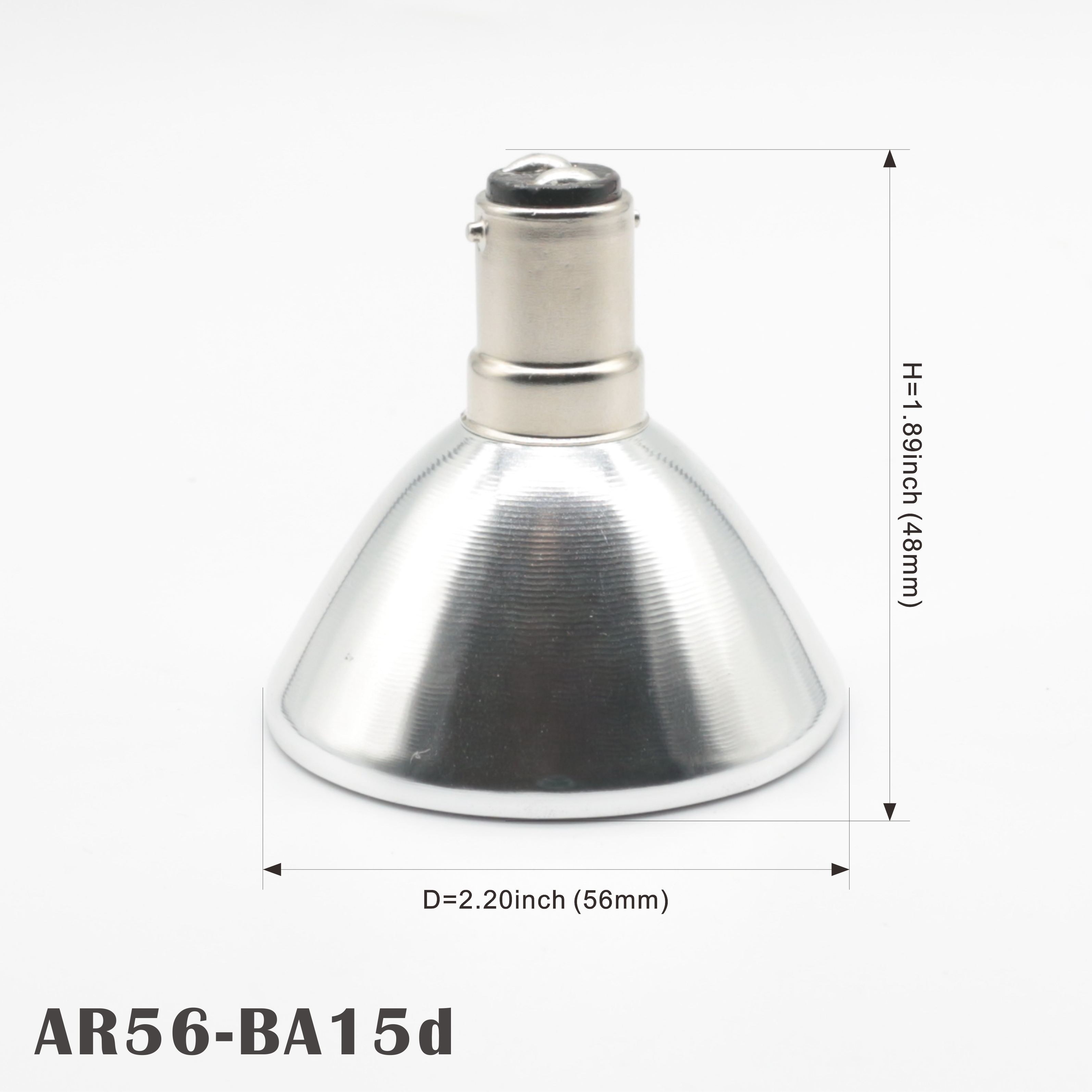 Aluminum LED AR56 Spot Light Bulb COB 5W AC/DC 12V BA15d w/o Lens