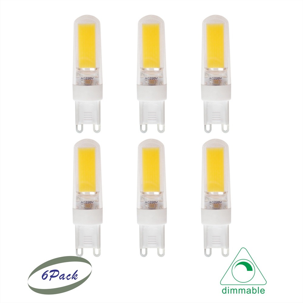 PC Shell G4/G9 LED JC Lamp Bulb 5 Watts 2609COB 110-130V/220-240V Dimmable (1/6/10 Pack)