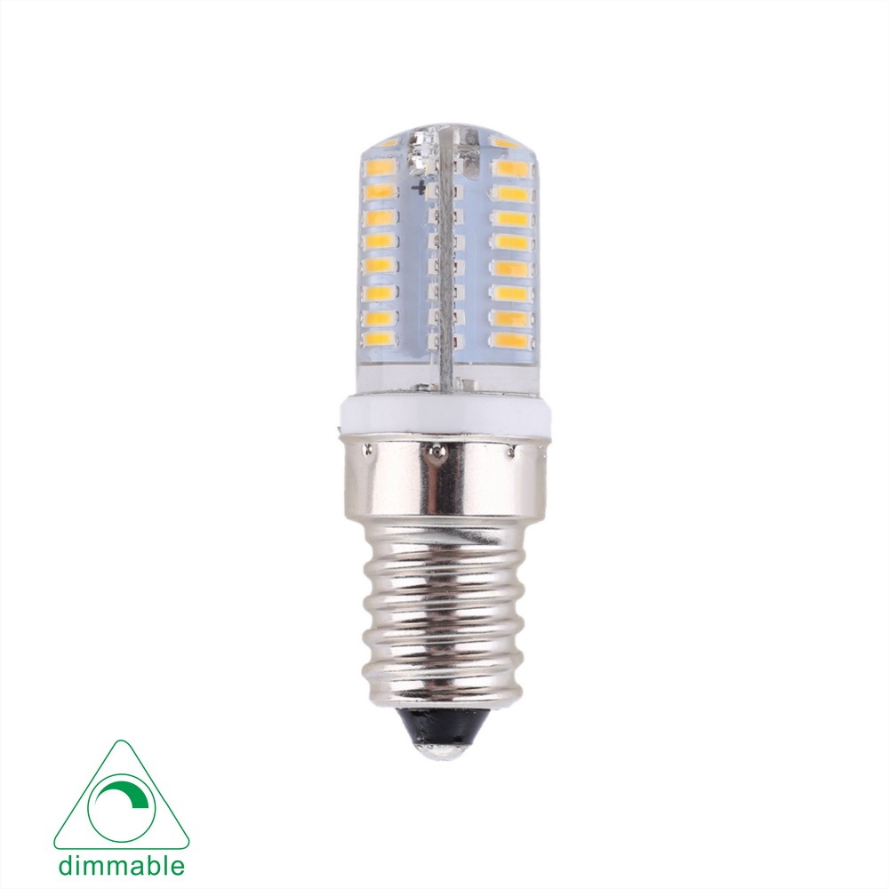 LED Icebox Lamp Bulb E12/E14 3 Watts 64SMD3014 AC 110V/220V Dimmable