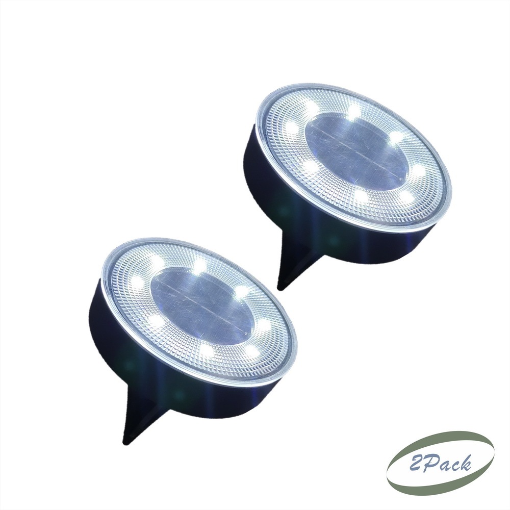 Plastic Housing LED Solar In-Ground Light for Garden 3.5" 8SMD IP68 Watertight