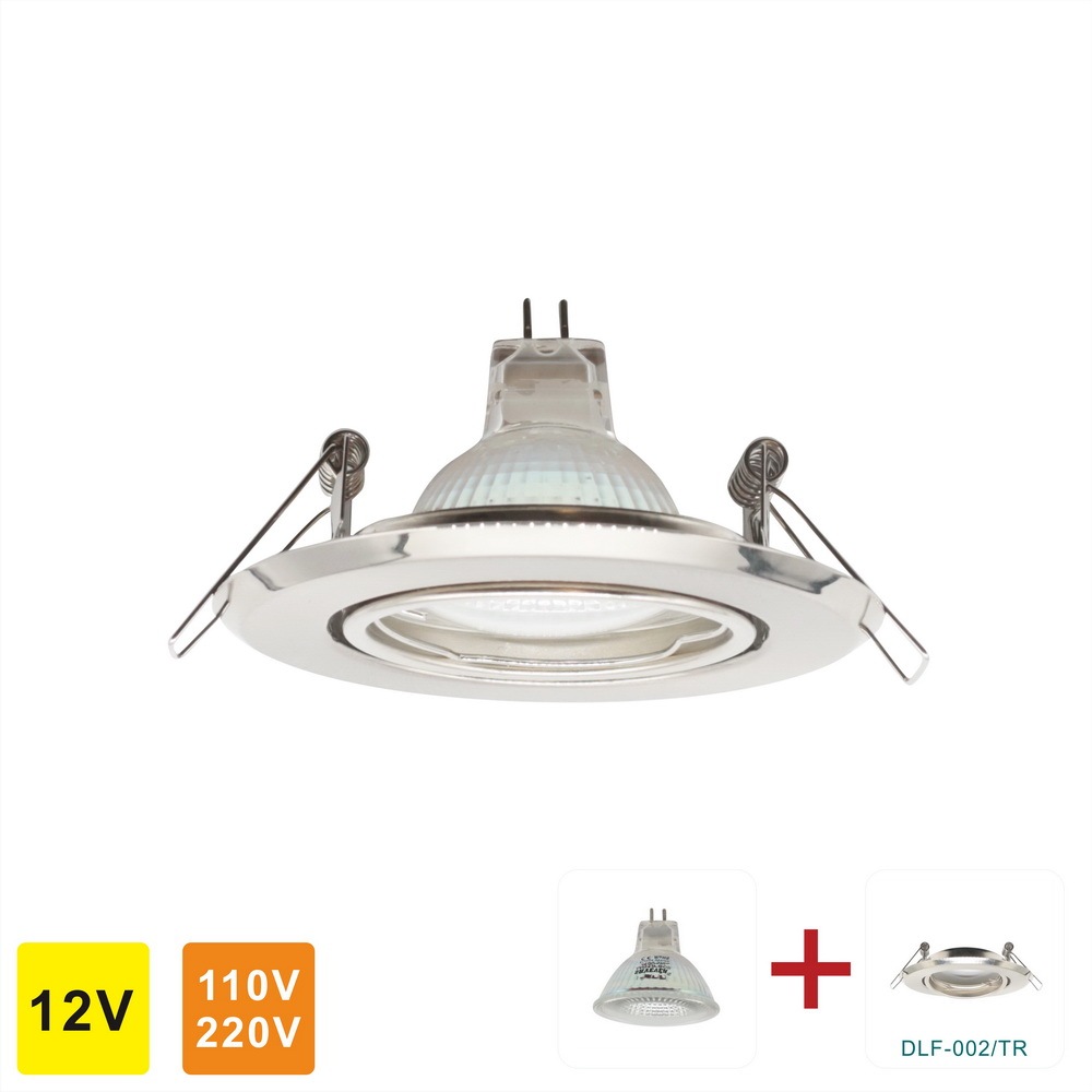 Detachable 2" Iron Spot LED Downlight MR16/GU10 COB 5W (round shape)