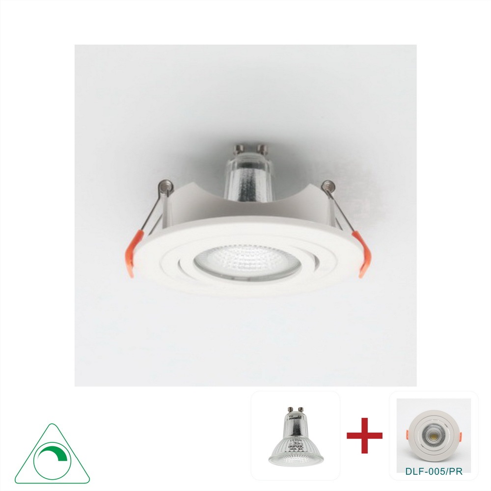Detachable 2" Plastic Spot LED Downlight MR16/GU10 COB 5W (round shape) (1/3 Pack)