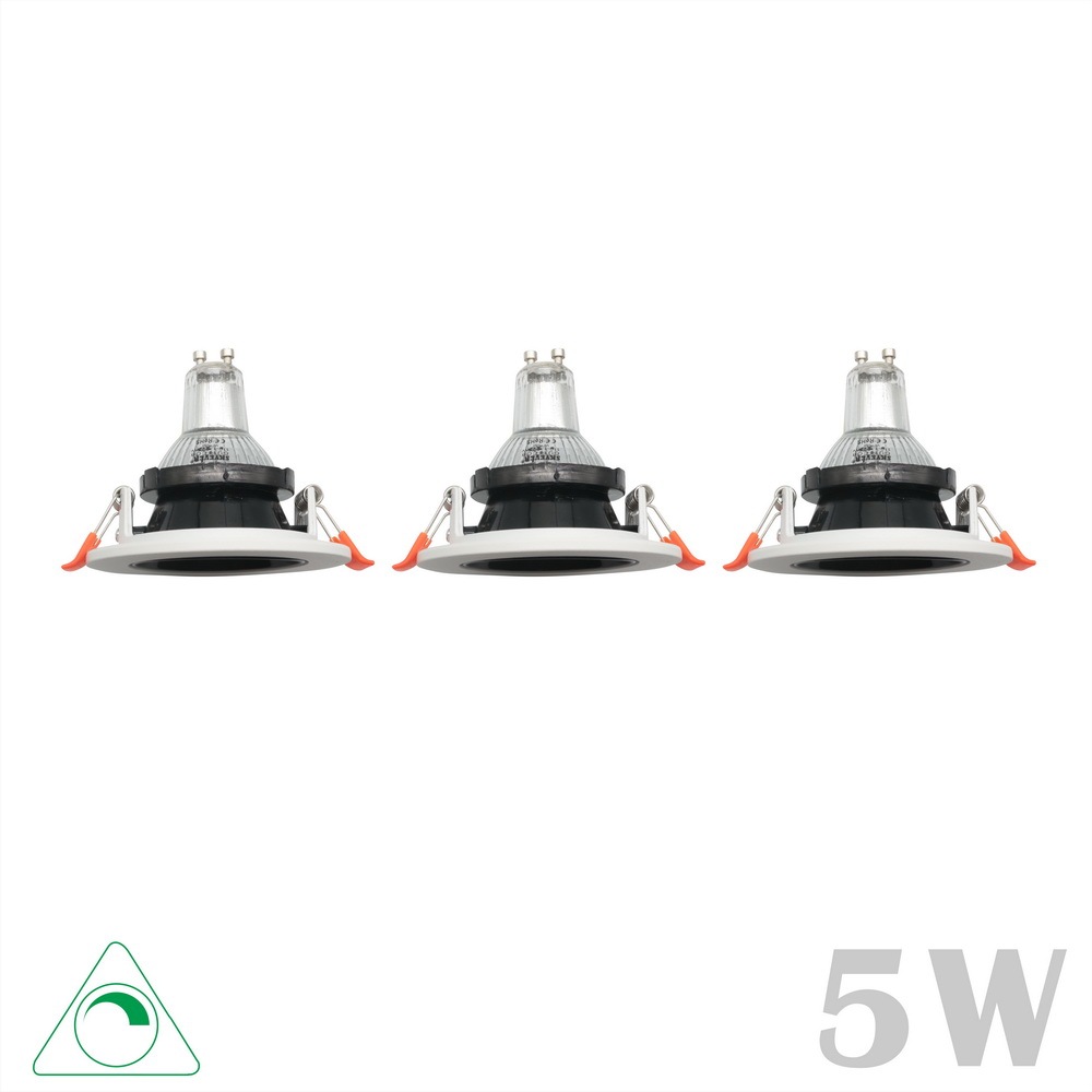 Detachable 2" Aluminum Spot LED Downlight MR16/GU10 COB 5W (round shape) (1/3 Pack)