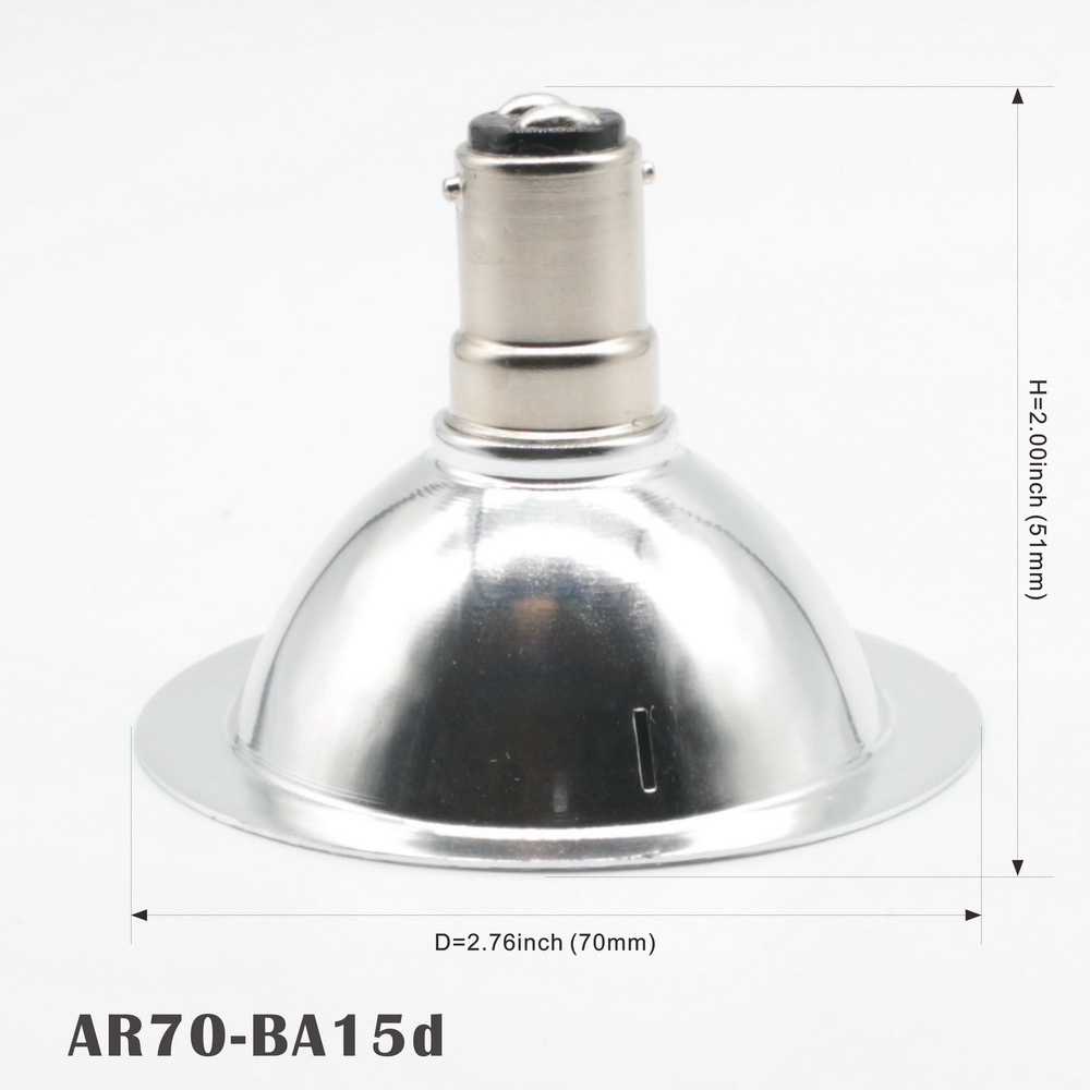 Aluminum LED AR70 Spot Light Bulb COB 5W AC/DC 12 Volts BA15d