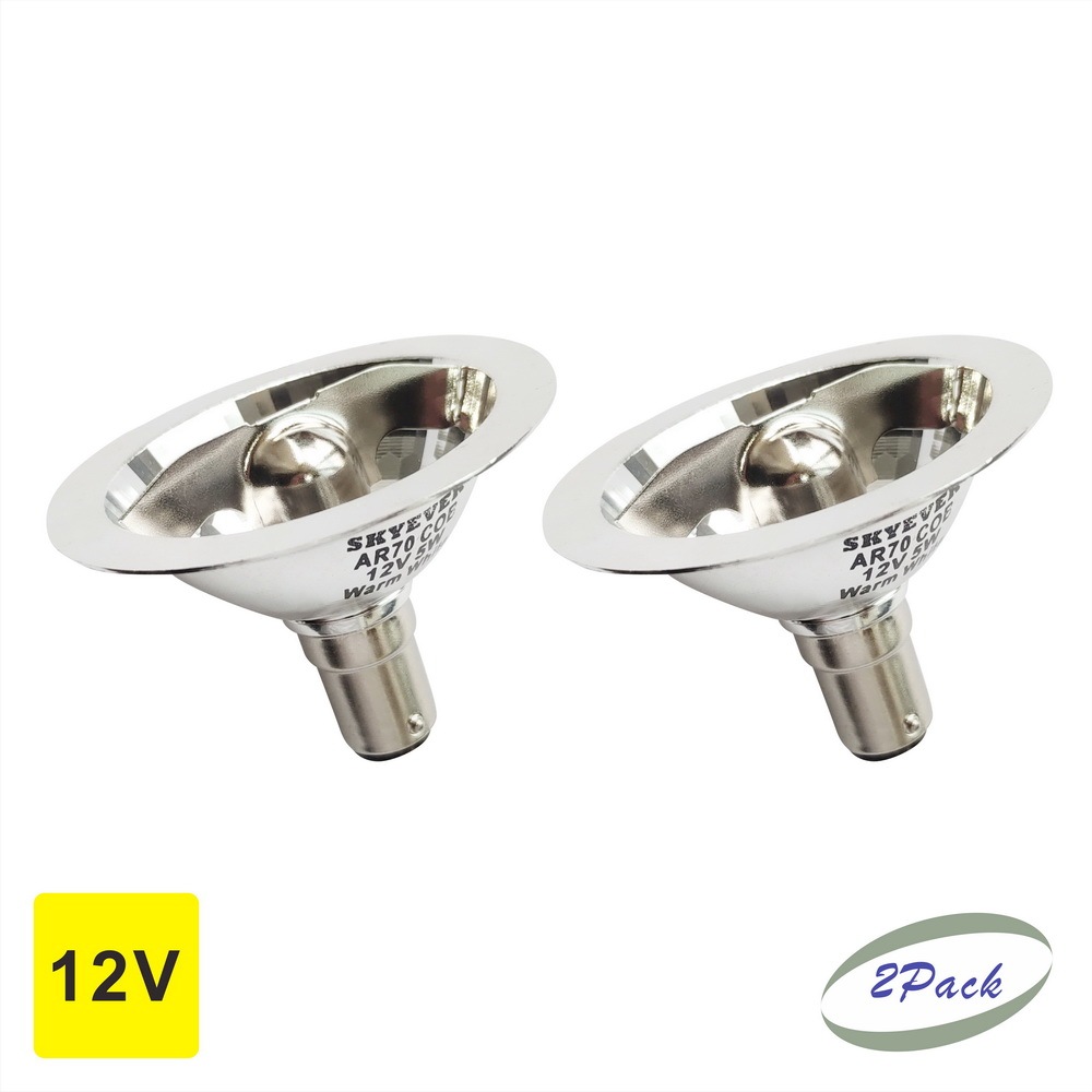 Aluminum LED AR70 Spot Light Bulb COB 5 Watts AC/DC 12V BA15d (1/2/6 Pack)