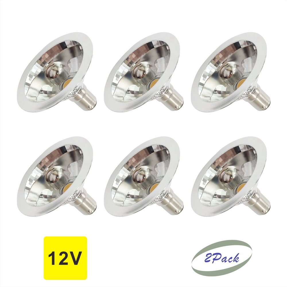 Aluminum LED AR70 Spot Light Bulb COB 5 Watts AC/DC 12V BA15d (1/2/6 Pack)