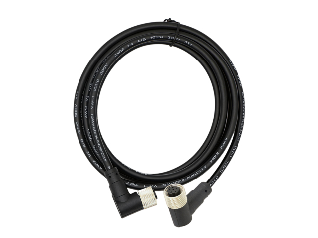 M12 8-Pin Right-Angle Cable