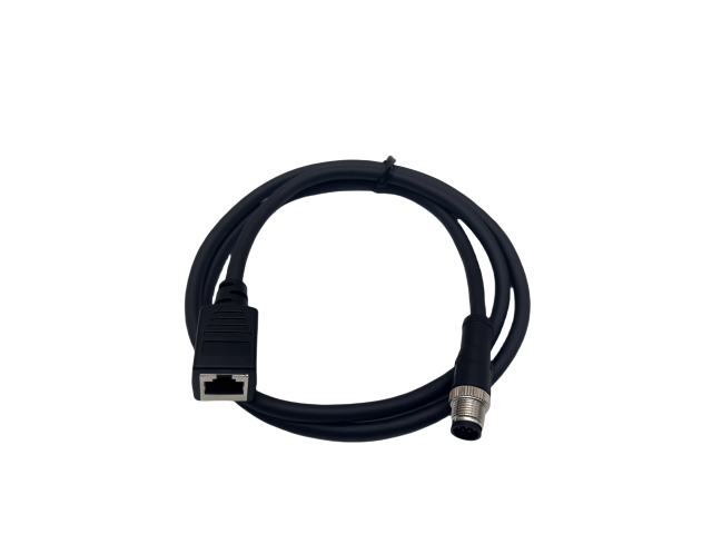 M12 to RJ45 Industrial Ethernet Cable