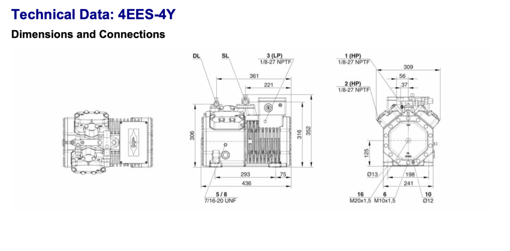 Bitzer 4EES-4Y Semi-Hermetic Reciprocating Compressor