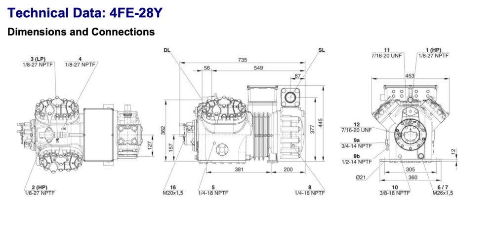 Bitzer 4FE-28Y Semi-Hermetic Reciprocating Compressor
