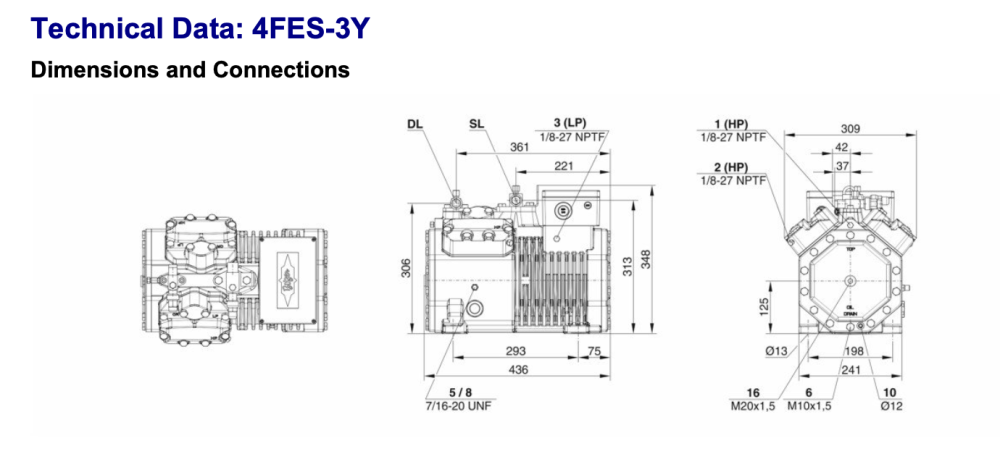 Bitzer 4FES-3Y Semi-Hermetic Reciprocating Compressor