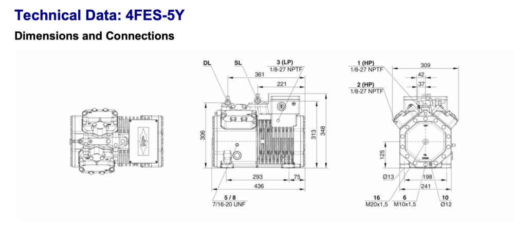 Bitzer 4FES-5Y Semi-Hermetic Reciprocating Compressor
