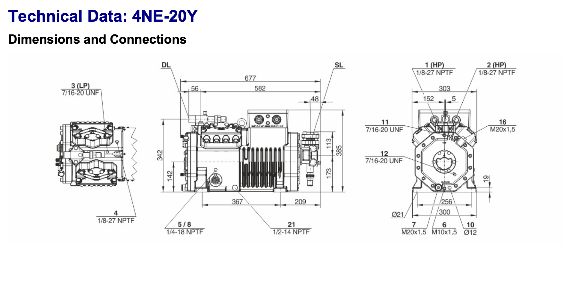 Bitzer 4NE-20Y Semi-Hermetic Reciprocating Compressor