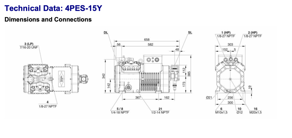 Bitzer 4PES-15Y Semi-Hermetic Reciprocating Compressor