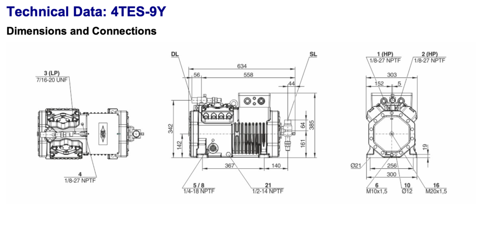 Bitzer 4TES-9Y Semi-Hermetic Reciprocating Compressor
