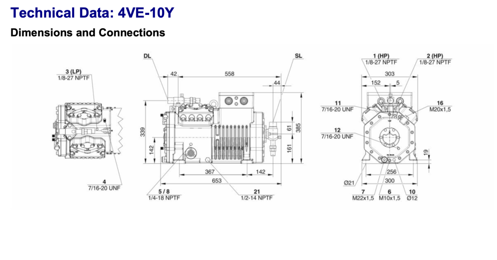 Bitzer 4VE-10Y Semi-Hermetic Reciprocating Compressor