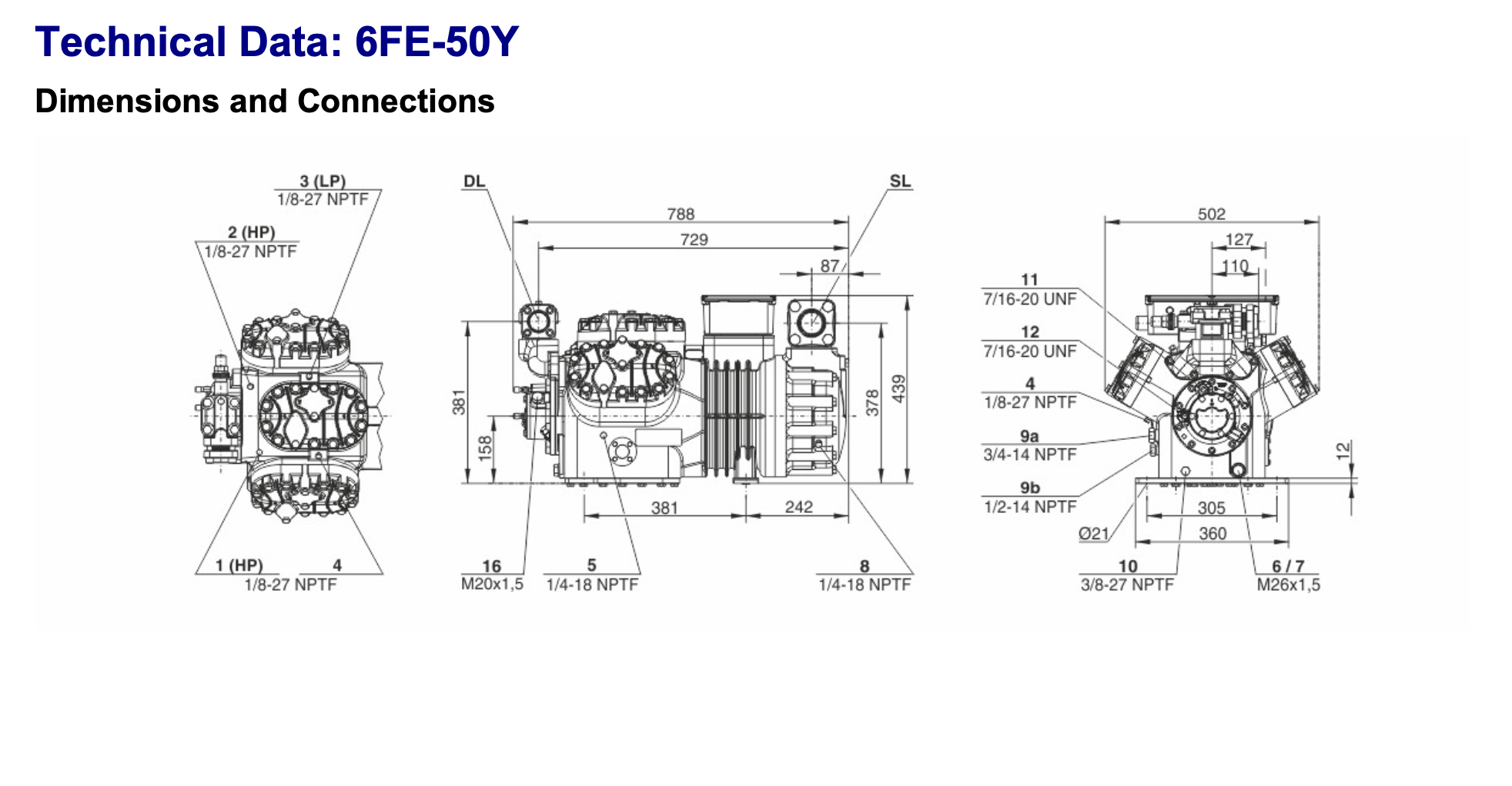 Bitzer 6FE-50Y Semi-Hermetic Reciprocating Compressor