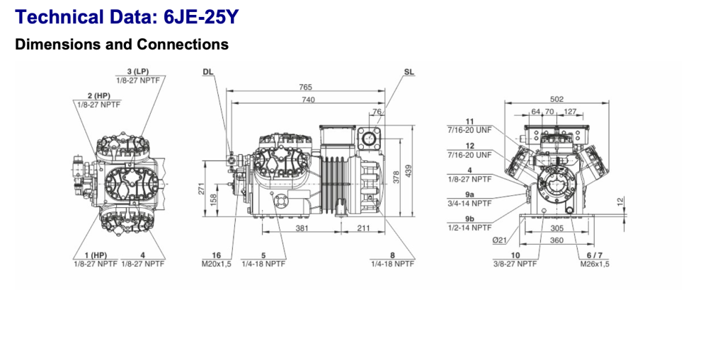 Bitzer 6JE-25Y Semi-Hermetic Reciprocating Compressor