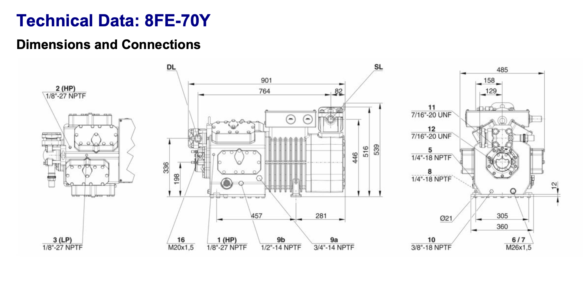 Bitzer 8FE-70Y Semi-Hermetic Reciprocating Compressor