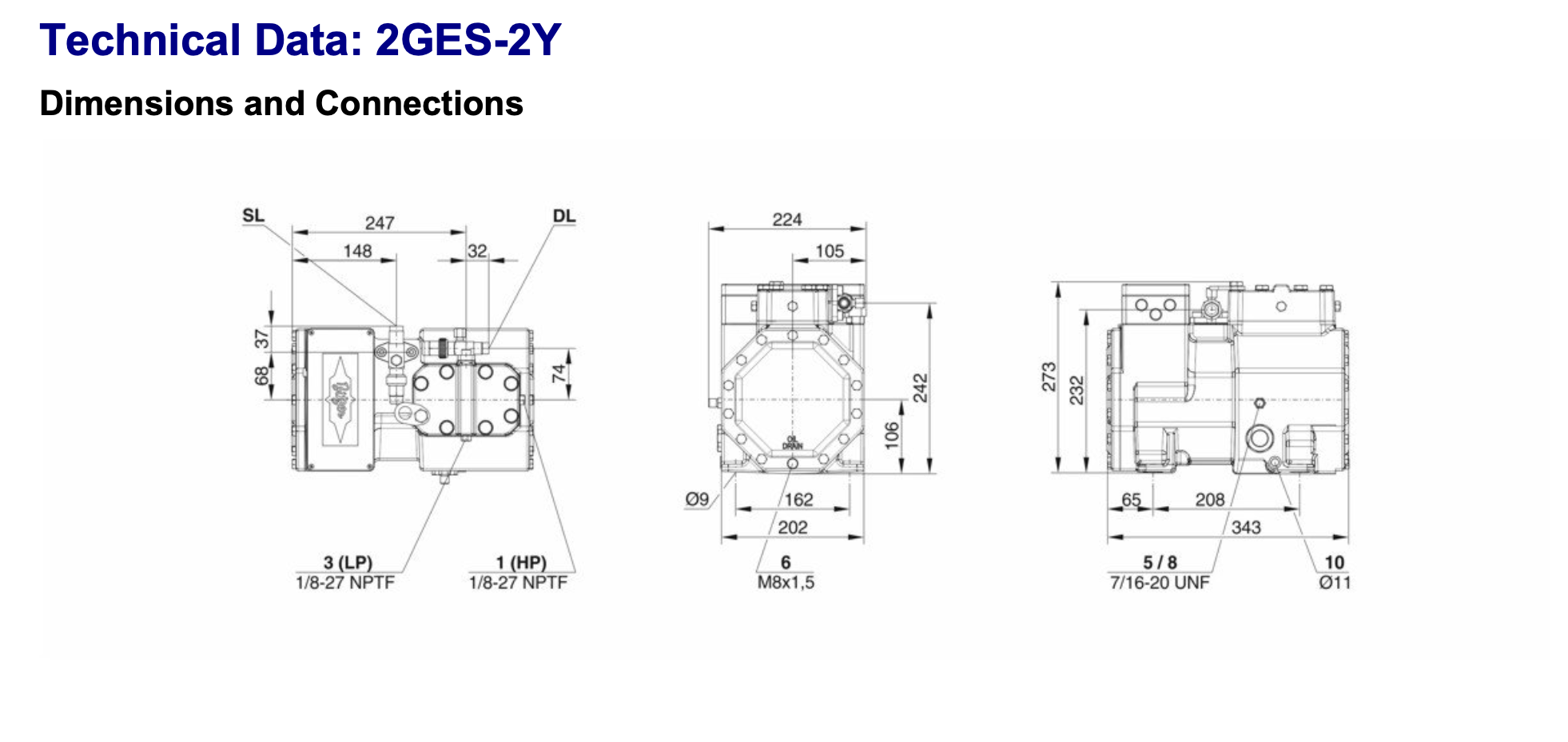 Bitzer 2GES-2Y Semi-Hermetic Reciprocating Compressor