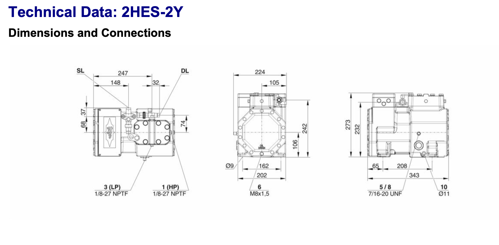 Bitzer 2HES-2Y Semi-Hermetic Reciprocating Compressor