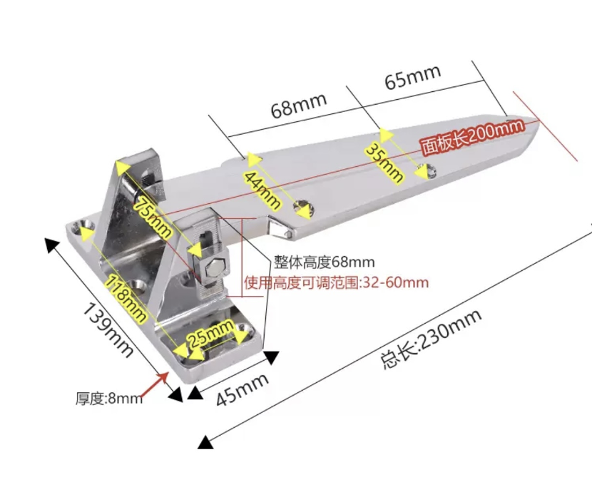 Zinc Alloy Adjustable Cold Room Door Hinge  BX-1460  – Heavy Duty & Versatile