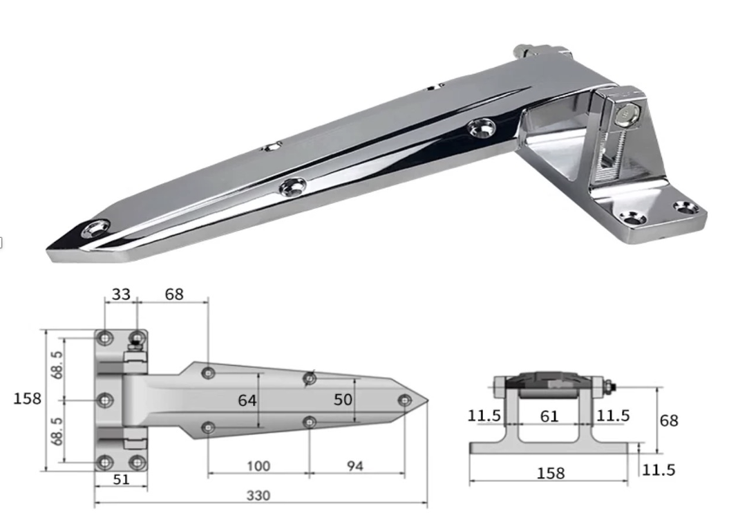 Stainless Steel Adjustable Cold Room Door Hinge – Heavy-Duty & Corrosion-Resistant