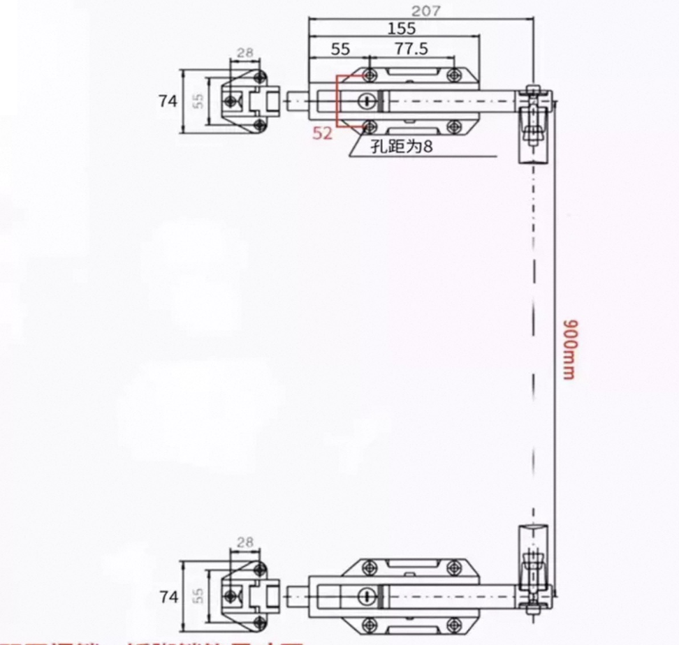 Double Handle Cold Room Door Lock – Zinc Alloy Construction for Superior Strength