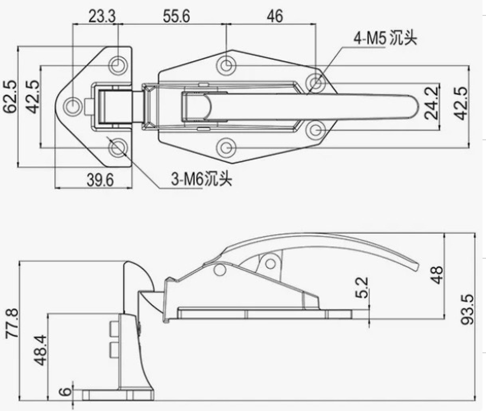 Small Handle for Cold Room Doors