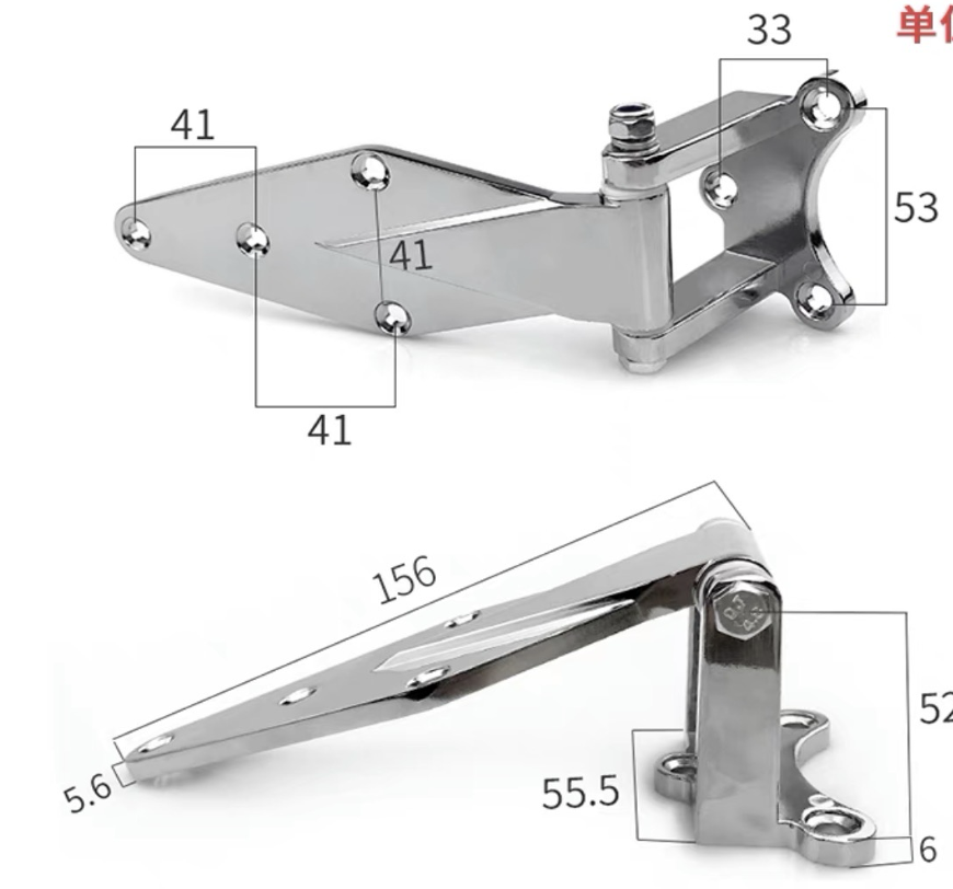 Small Hinge for Cold Room Overlap Doors