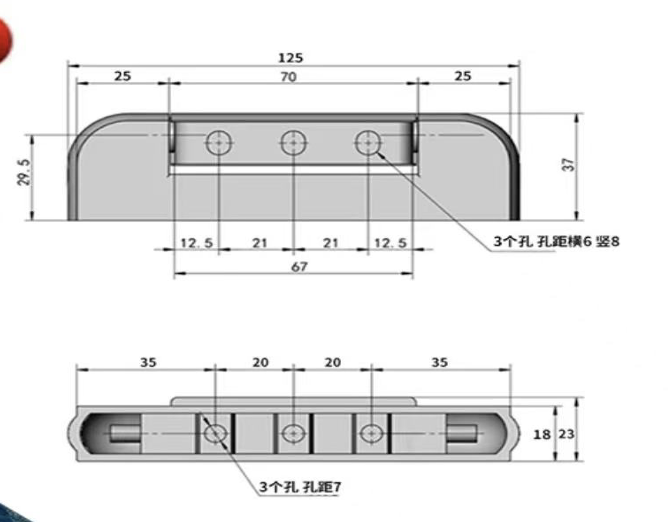 Small Hinge for Cold Room Overlap Doors