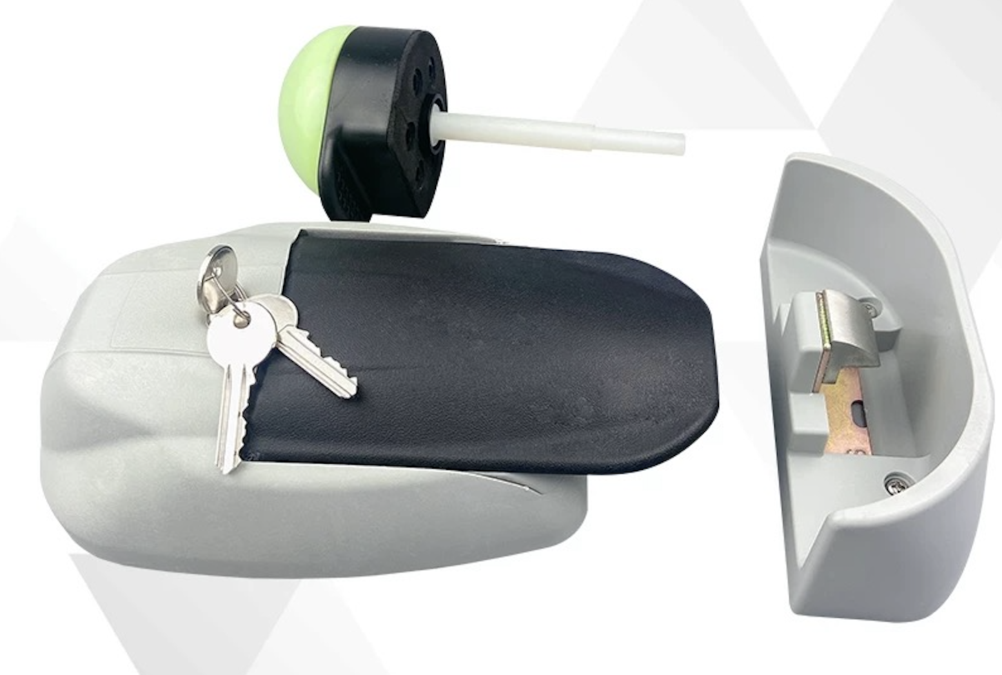 Cold Room Safety Door Lock and Handle – ABS Plastic, Semi-Flush & Overlap Compatible