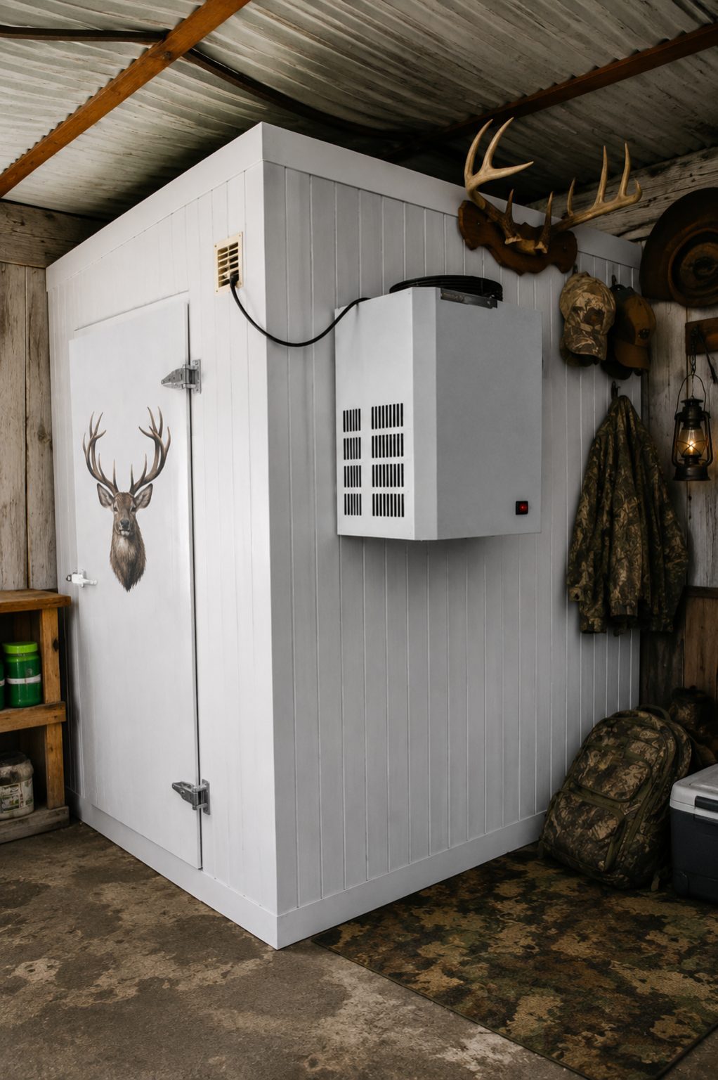 Walk-In Cooler / Freezer  USA sales – DIY Installation Hunting Cooler  7′ × 6′ × 7.2′ (≈ 42 ft²) 